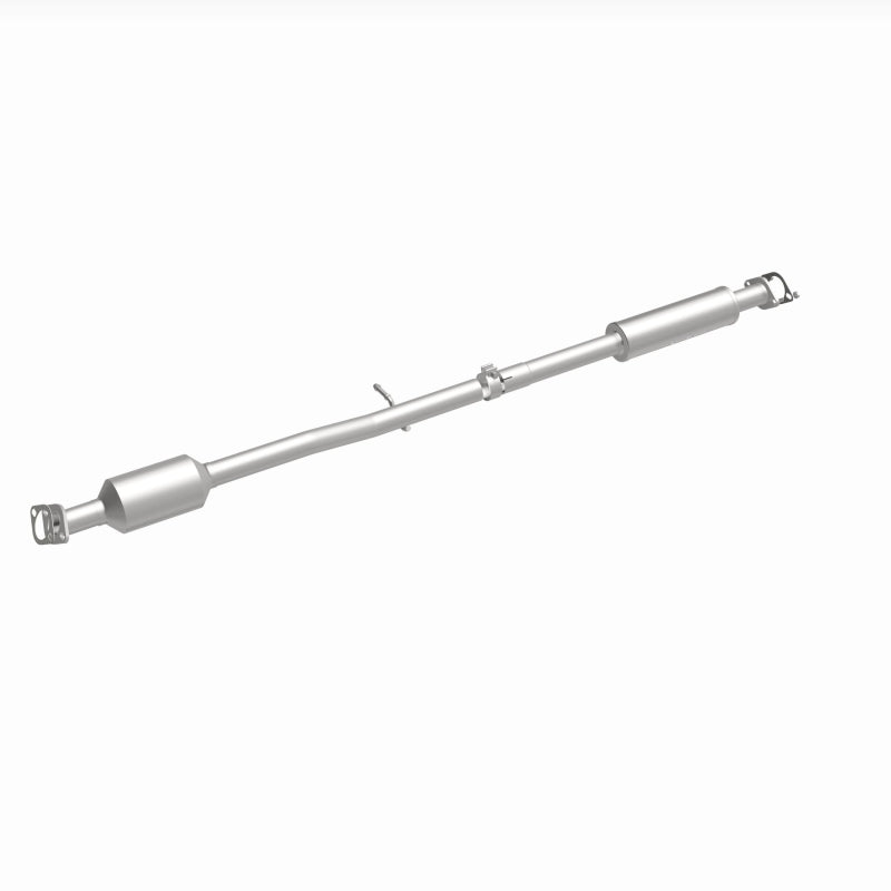 MagnaFlow direct fit catalytic converter for Kia Sportage 2.4L (2014-2015) with metal casing and inlet/outlet pipes visible.