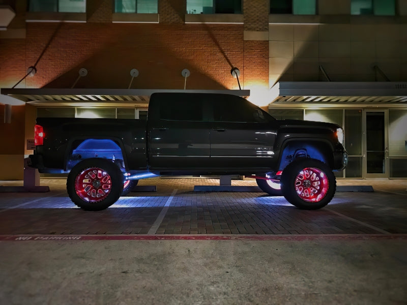 Oracle LED Illuminated Wheel Rings ColorSHIFT light strip LED, showcasing vibrant, color-changing wheel accents without remote control.