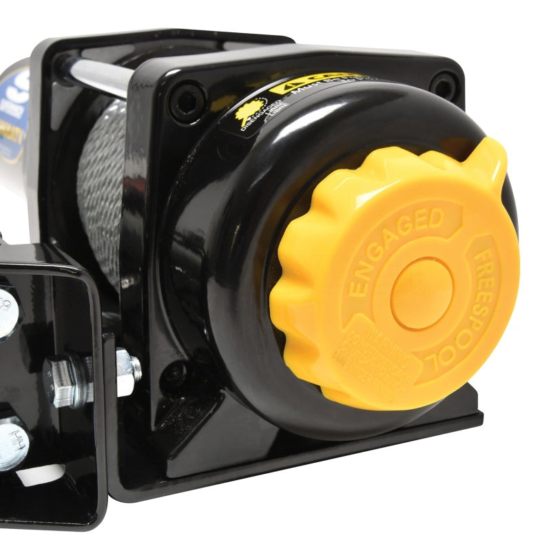 Superwinch 4000 LBS 12V DC steel rope winch with 50ft length and 3/16 inch thickness, designed for heavy-duty pulling applications.