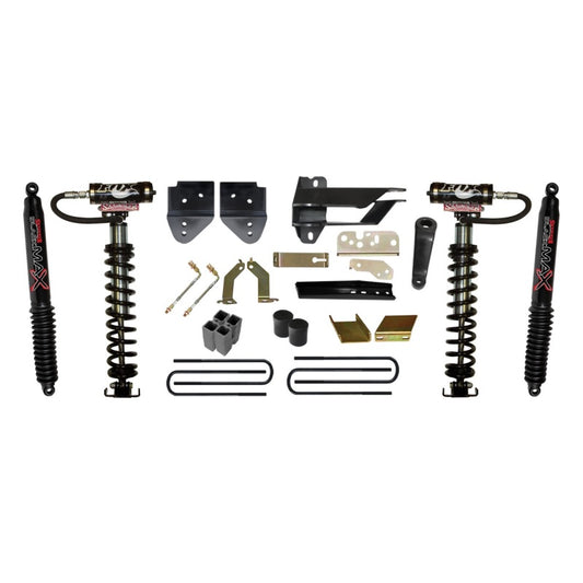 Skyjacker 6-inch coilover suspension kit for 2017 Ford F-350 4WD, showing the coilover components and installation parts.