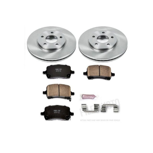 PowerStop OE front brake kit for Chevrolet HHR 2008-2011, includes brake rotors and pads for reliable stopping power.