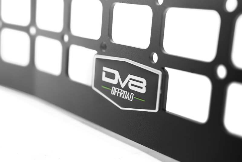 DV8 Offroad Ford F150/F250/F350 center console Molle panels and device mount, exterior trim for enhanced storage and organization.