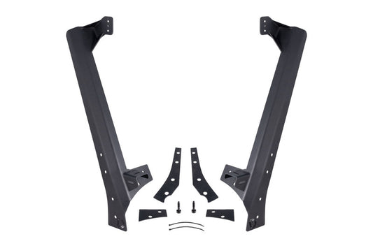Diode Dynamics Stage Series windshield bracket kit for 07-18 Jeep JK Wrangler, designed for light bars and cubes, no lights included.