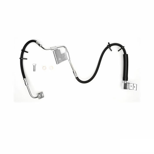 Dodge Ram 1500 Pickup front right brake hose from DFC Brake Line Kits, showing the flexible metal and rubber brake line.