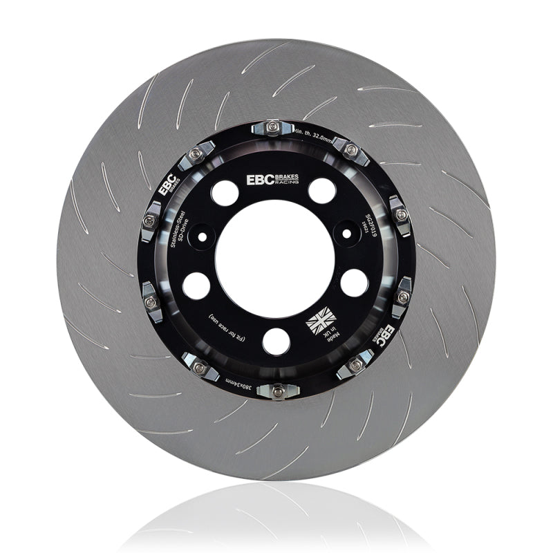 EBC 16-20 Porsche 911 (991/992) 2 Piece SG Racing Rear Brake Rotors, high-performance brake components for enhanced stopping power.
