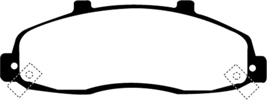 EBC Ultimax2 front brake pads for 1998-1999 Ford F150 4.2 2WD rear wheel ABS, OE replacement brake components