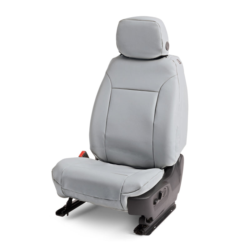 Covercraft leatherette seat covers for second row of Toyota Corolla, custom fit with precise stitching and durable material.
