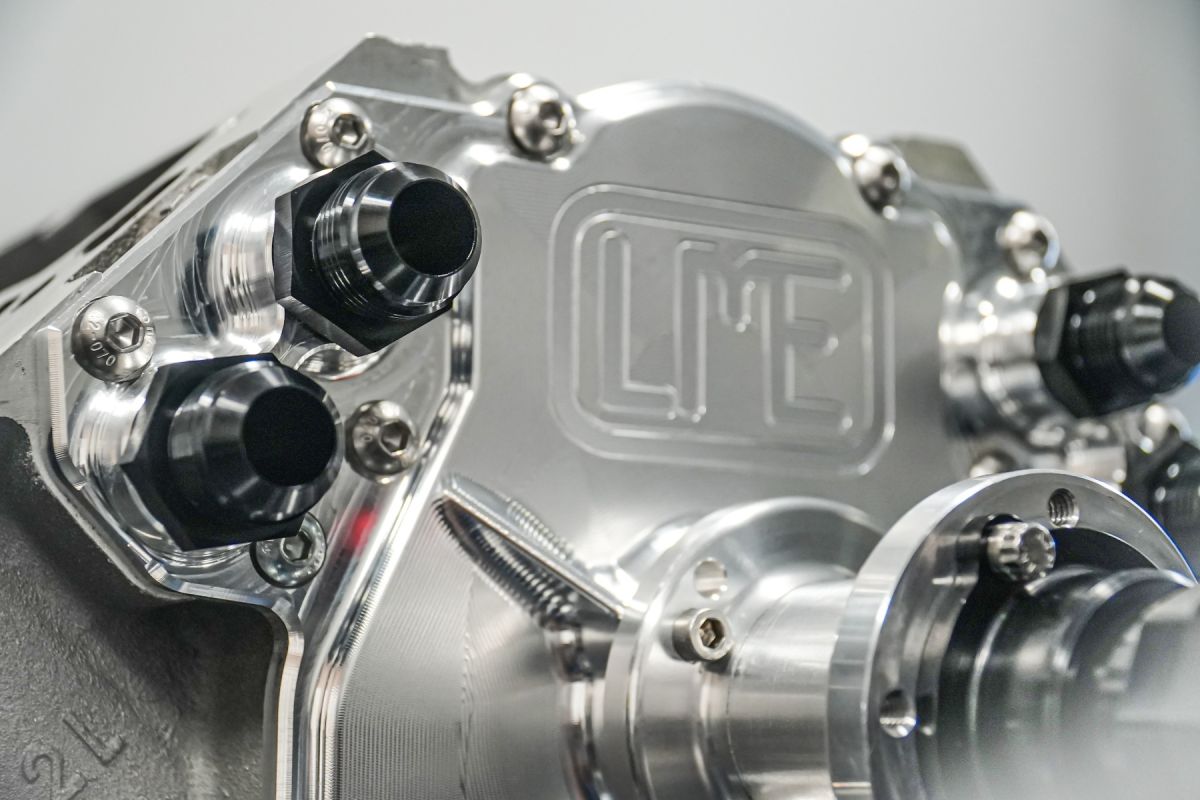 LME Billet LS Cam Drive Front Covers - POWDERCOAT BLACK
