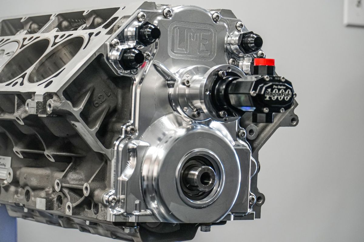 LME Billet LS Cam Drive Front Covers - POWDERCOAT BLACK