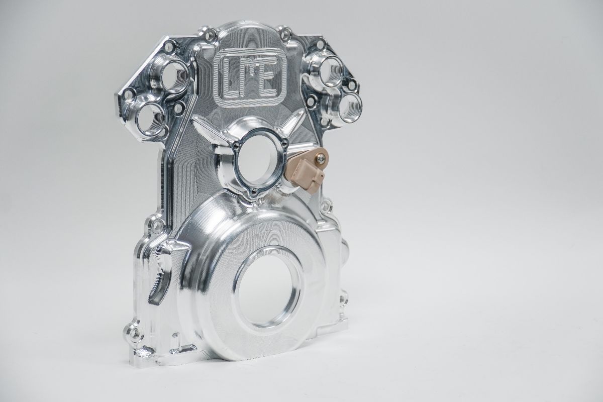 LME Billet LS Cam Drive Front Covers - NATURAL ALUMINUM