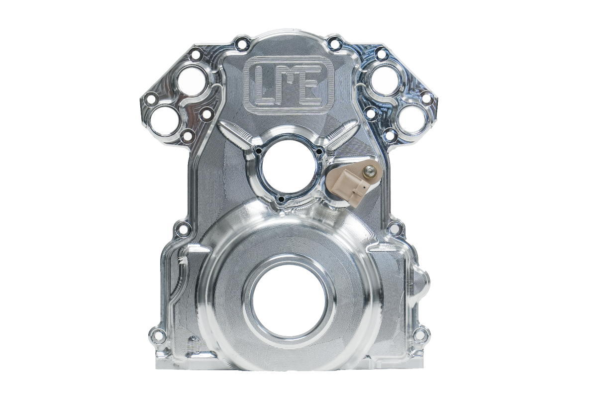 LME Billet LS Cam Drive Front Covers - NATURAL ALUMINUM