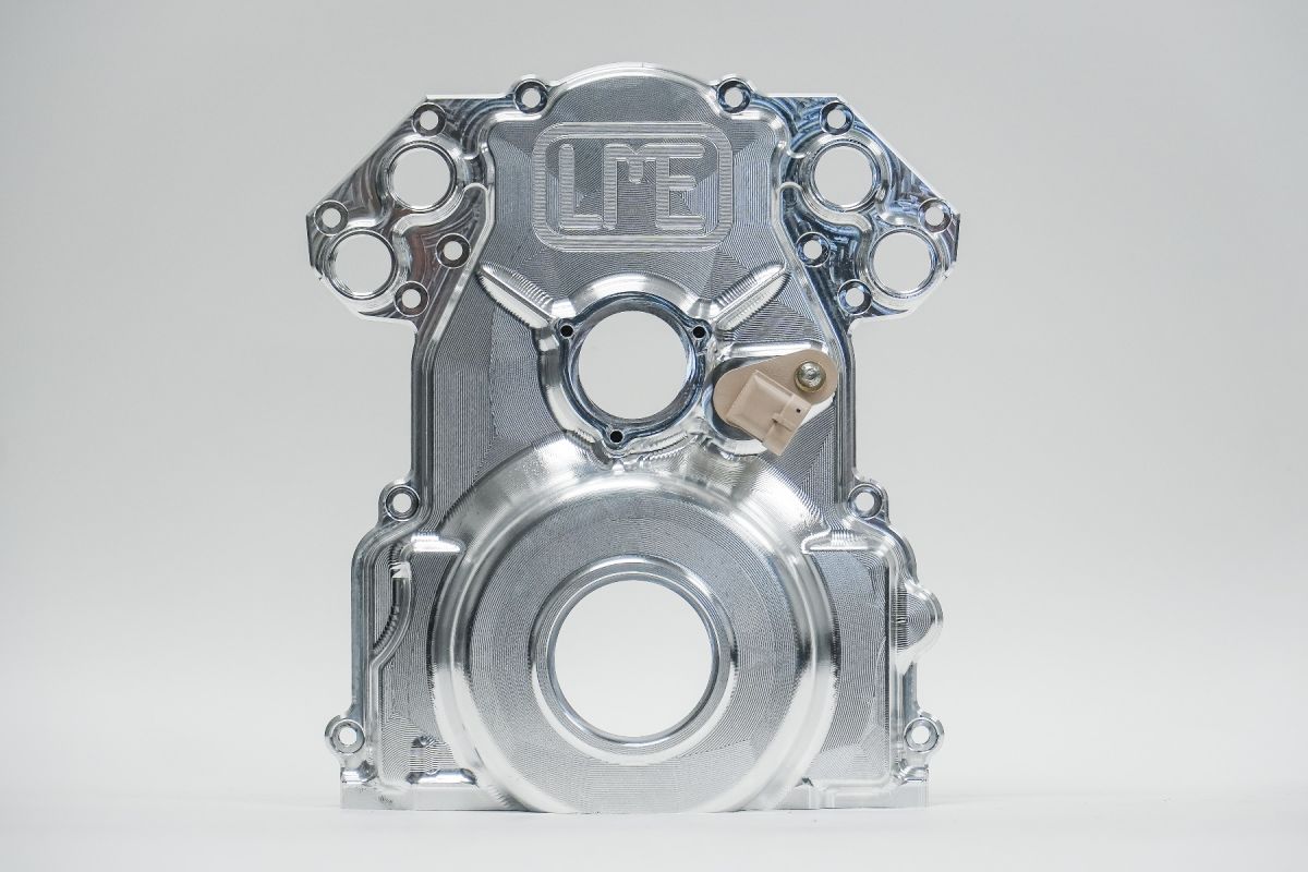 LME Billet LS Cam Drive Front Covers - POWDERCOAT BLACK