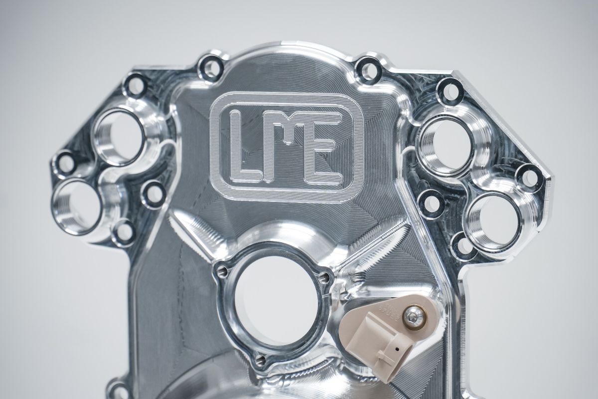 LME Billet LS Cam Drive Front Covers - NATURAL ALUMINUM