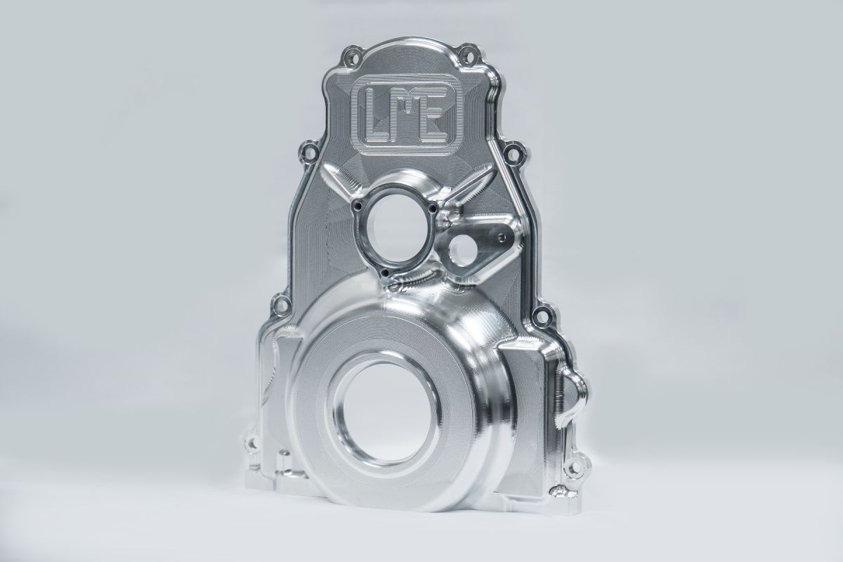 LME Billet LS Cam Drive Front Covers - NATURAL ALUMINUM