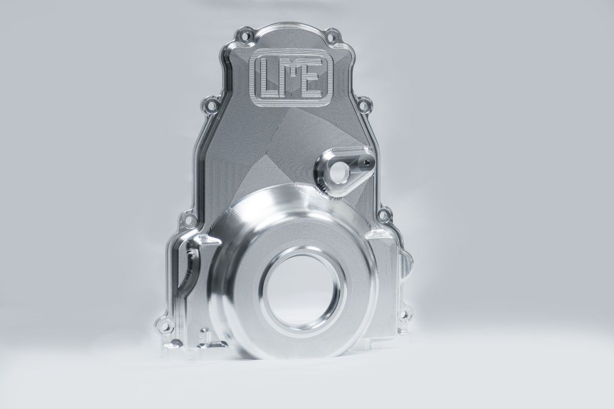 LME Billet LS Cam Drive Front Covers - NATURAL ALUMINUM