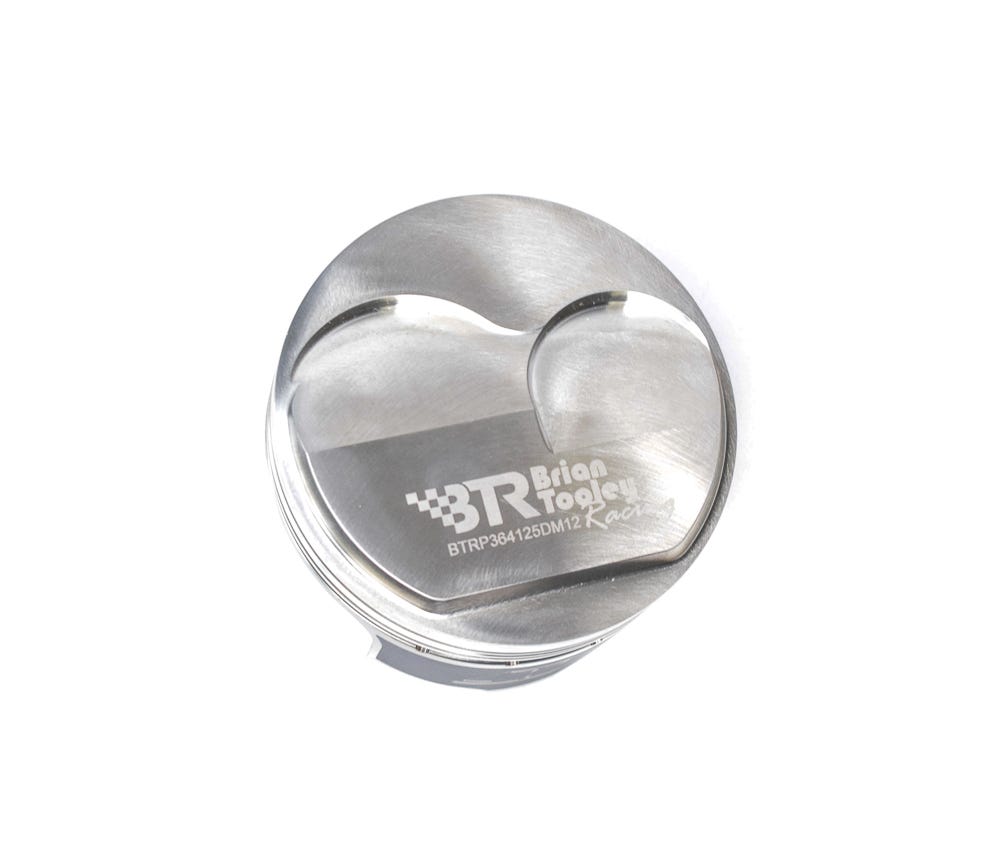 BTR PISTON SET - GEN III/IV LS - 4.000" BORE - 3.622" STROKE - 6.125" ROD - 12CC DOME - BTRP364125DM12-8