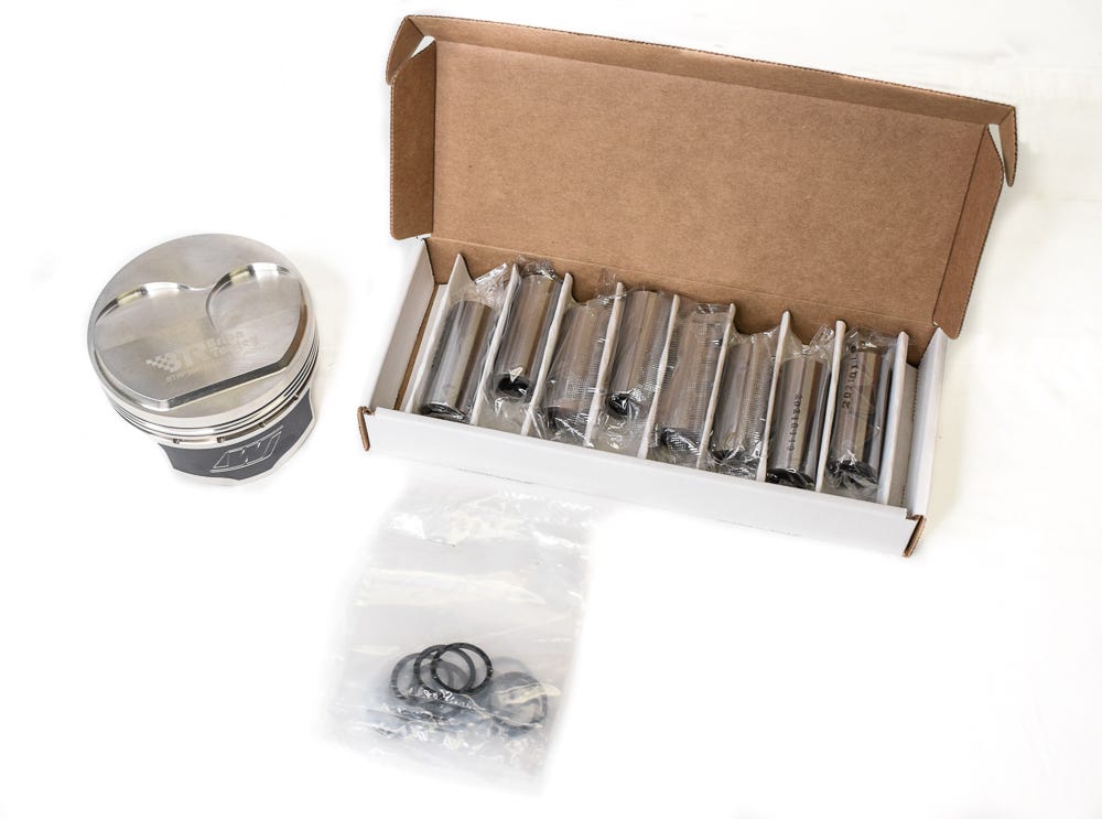 BTR PISTON SET - GEN III/IV LS - 4.000" BORE - 3.622" STROKE - 6.125" ROD - 12CC DOME - BTRP364125DM12-8