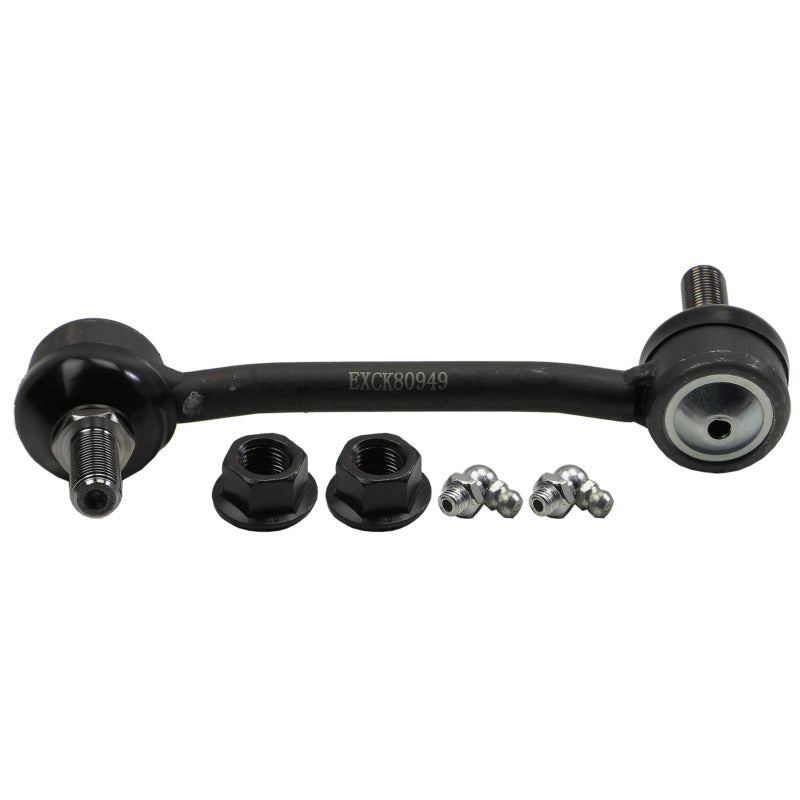 Moog Kia Amanti front sway bar endlinks kit, vehicle suspension part showing metal sway bar links attached to the front suspension.