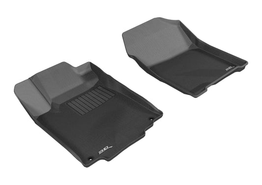 Black 3D MAXpider rubber floor mat for 2012-2016 Honda CR-V first row, featuring durable, textured surface for protection and grip.