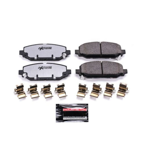 PowerStop rear Z36 truck and tow brake pads for Jeep Wrangler 2018-2019 with hardware, high-performance brake components.