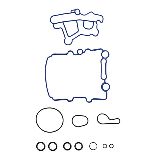Fel-Pro Ford F-250 Super Duty engine oil cooler gasket set with multiple gaskets for engine sealing and maintenance.