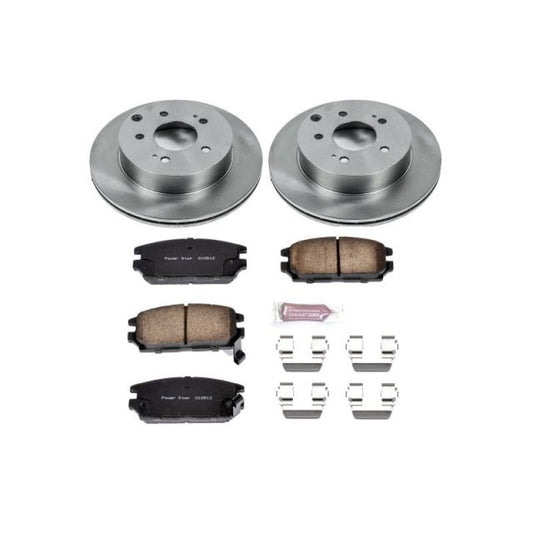 PowerStop rear OE brake kit for Mitsubishi Eclipse 2006-2012, includes brake rotors and pads for reliable stopping power.
