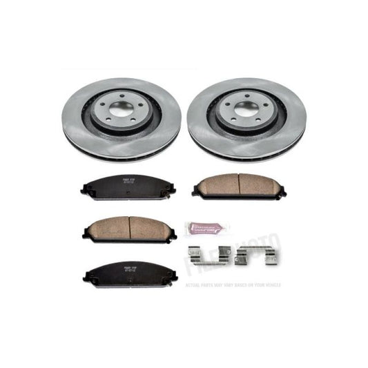 PowerStop OE front brake kit for 2013-2014 Chrysler 200, includes brake rotors and pads for reliable stopping power.