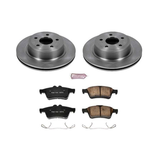 PowerStop rear OE brake kit for Chevrolet Cobalt 2008-2010, includes brake rotors and pads, automotive repair parts.