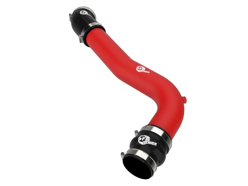 aFe BladeRunner 2-3/4 inch aluminum cold charge pipe for Ford Explorer ST 3.0L V6 intercooler, red finish, automotive upgrade component