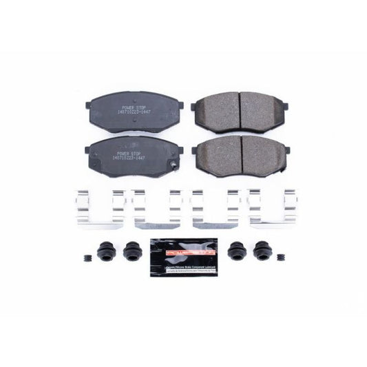PowerStop Z23 Evolution Sport brake pads for 2010-2011 Hyundai Tucson, front performance brake pads with hardware installed