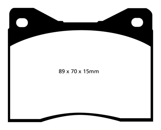 EBC Redstuff rear brake pads for Lamborghini Countach 5.2 Anniversary model, high-performance brake components.
