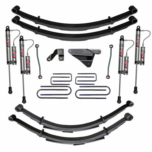 Skyjacker 6-inch lift kit installed on a Ford F250/F350 V10 truck, showcasing the lifted suspension and off-road-ready stance