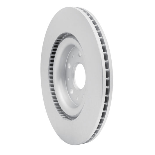 Front view of DFC Chevrolet Corvette rear brake rotor with hi-carbon alloy and geomet coating for enhanced durability.