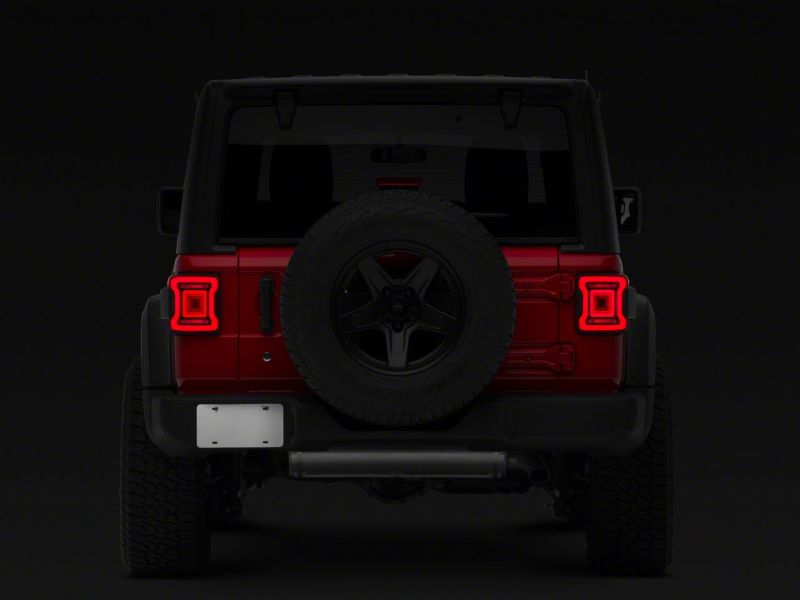 Raxiom 18-23 Jeep Wrangler JL Horizon LED Tail Lights- Black Housing- Red Lens