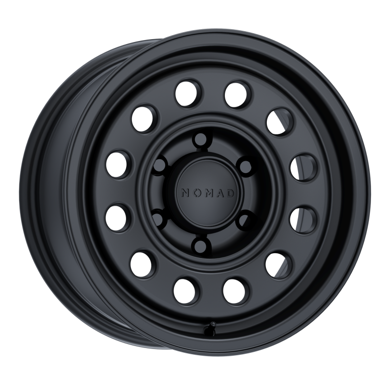 Nomad forged satin black Convoy wheel, 17x8.5 inches, 6x139.7 bolt pattern, 0mm offset, 106.1mm bore, automotive wheel