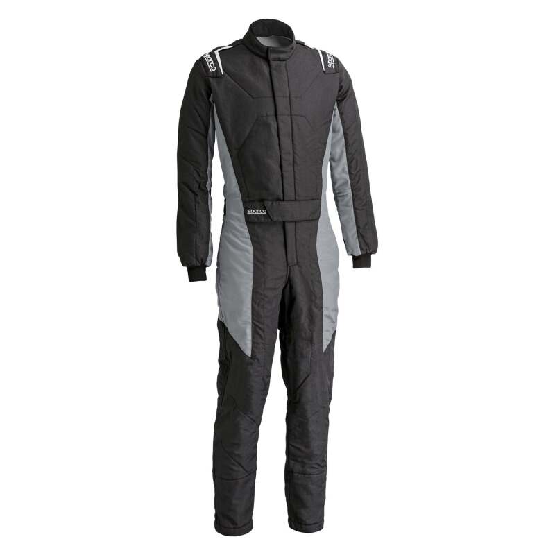 Sparco racing suit Stint 60 in black and gray, lightweight racing gear designed for motorsport performance and safety.