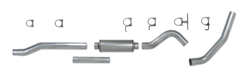 Diamond Eye Performance Catback exhaust system for 2003-2007 Ford 6.0L F250/F350 trucks, featuring a single 4-inch diameter pipe.