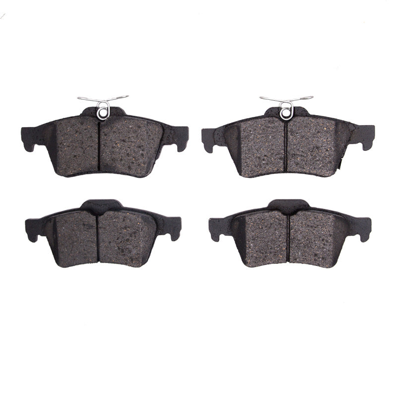 R1 Concepts rear ceramic brake pads for Ford Focus 2016-2018, OE quality, with visible brake pad components and branding