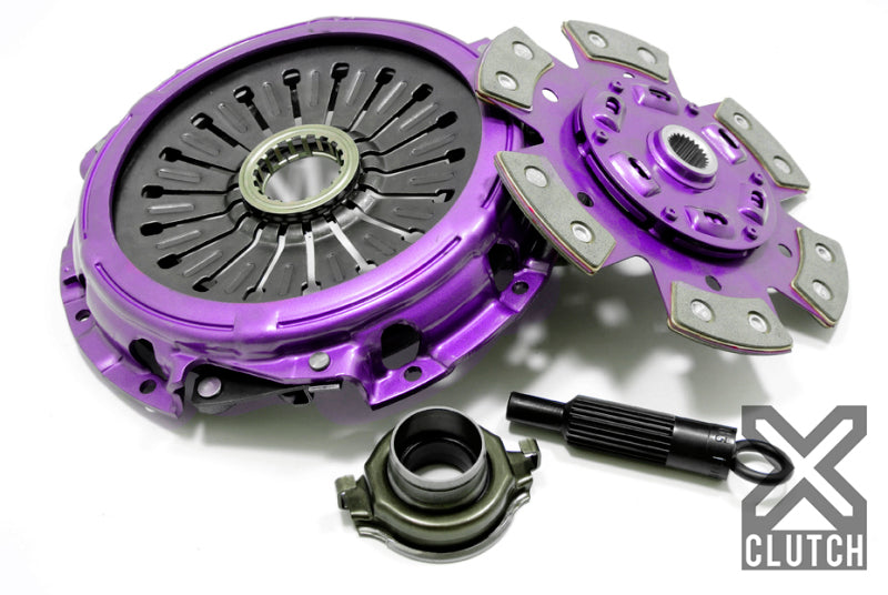 XClutch Stage 2 sprung ceramic clutch kit for 2007-2017 Mitsubishi Lancer EVO X 2.0L, showing clutch components and packaging.