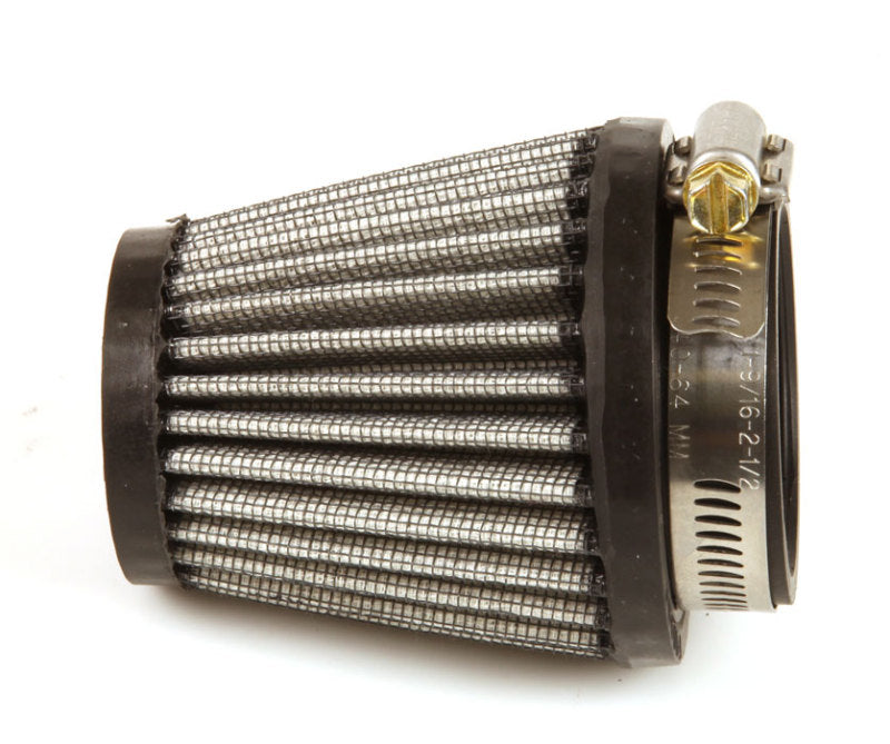 K&N Engineering universal rubber round tapered air filter with 3-inch base, 2-inch top diameter, and 3-inch height for vehicle intake