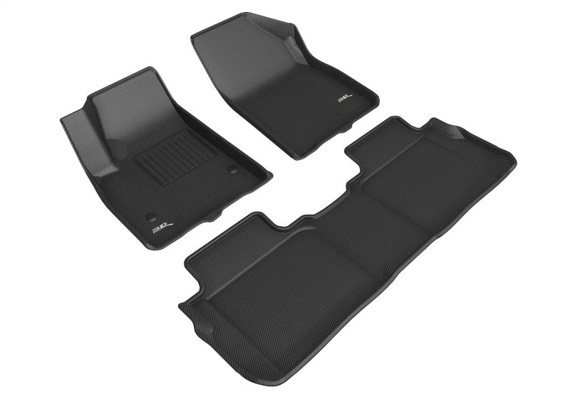 3D MAXpider rubber floor mats for Chevrolet Blazer 2019-2026, black full set with 3D textured design and durable material.