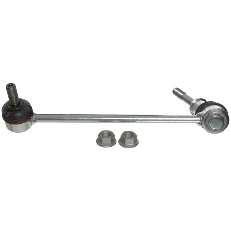 Moog front left sway bar link for BMW X5 (2007-2018), automotive sway bar endlink with metal and rubber components.