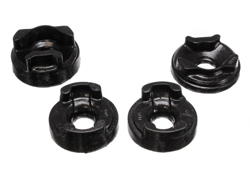 Energy Suspension black motor mount insert set for 2003-2006 Toyota Matrix, includes front and rear torque position bushings.