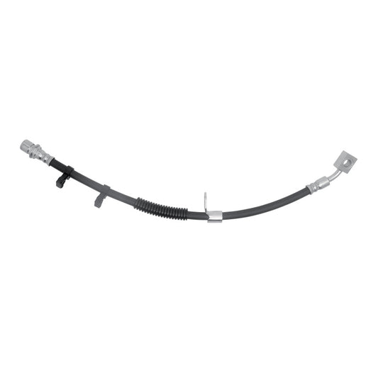 DFC Cadillac ATS front-left brake hose from the brake line kit, showing the flexible rubber and metal fittings.
