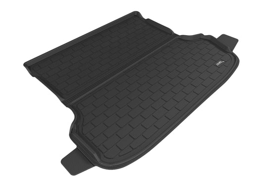 Black 3D MAXpider Kagu cargo liner for 2015-2019 Subaru Outback, durable rubber floor mats with textured surface.