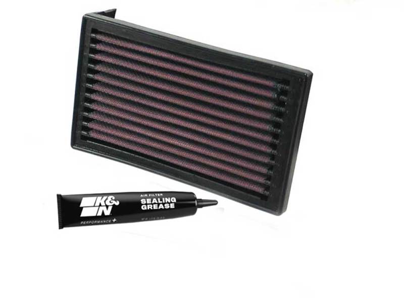 K&N replacement air filter for Yamaha XT600 and XTZ660 motorcycles, designed for engine air intake protection and performance.