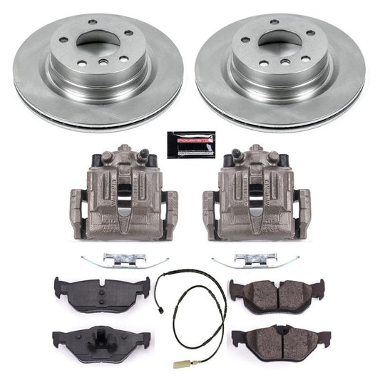 PowerStop rear brake kit with calipers for BMW 328i (2011-2013), OE-style brake replacement for improved braking performance.