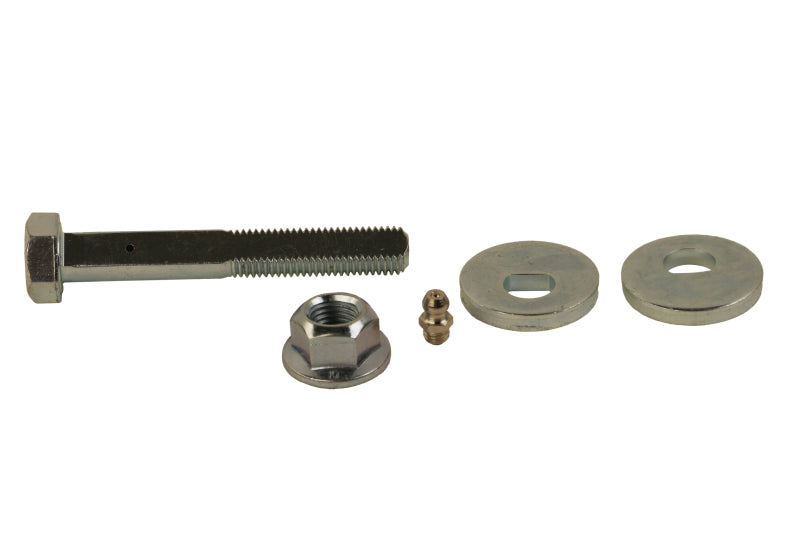 Moog Mini Cooper rear alignment camber kit for 2014-2018 models, suspension alignment component with metal parts and adjustment hardware