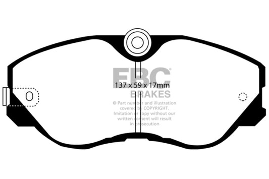 EBC Ultimax2 front brake pads for Nissan 300ZX 3.0 Turbo, OE quality, designed for reliable braking performance.