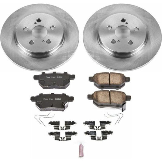 PowerStop OE rear brake kit for Lexus CT200h 2011-2017, includes brake rotors and pads for enhanced stopping performance